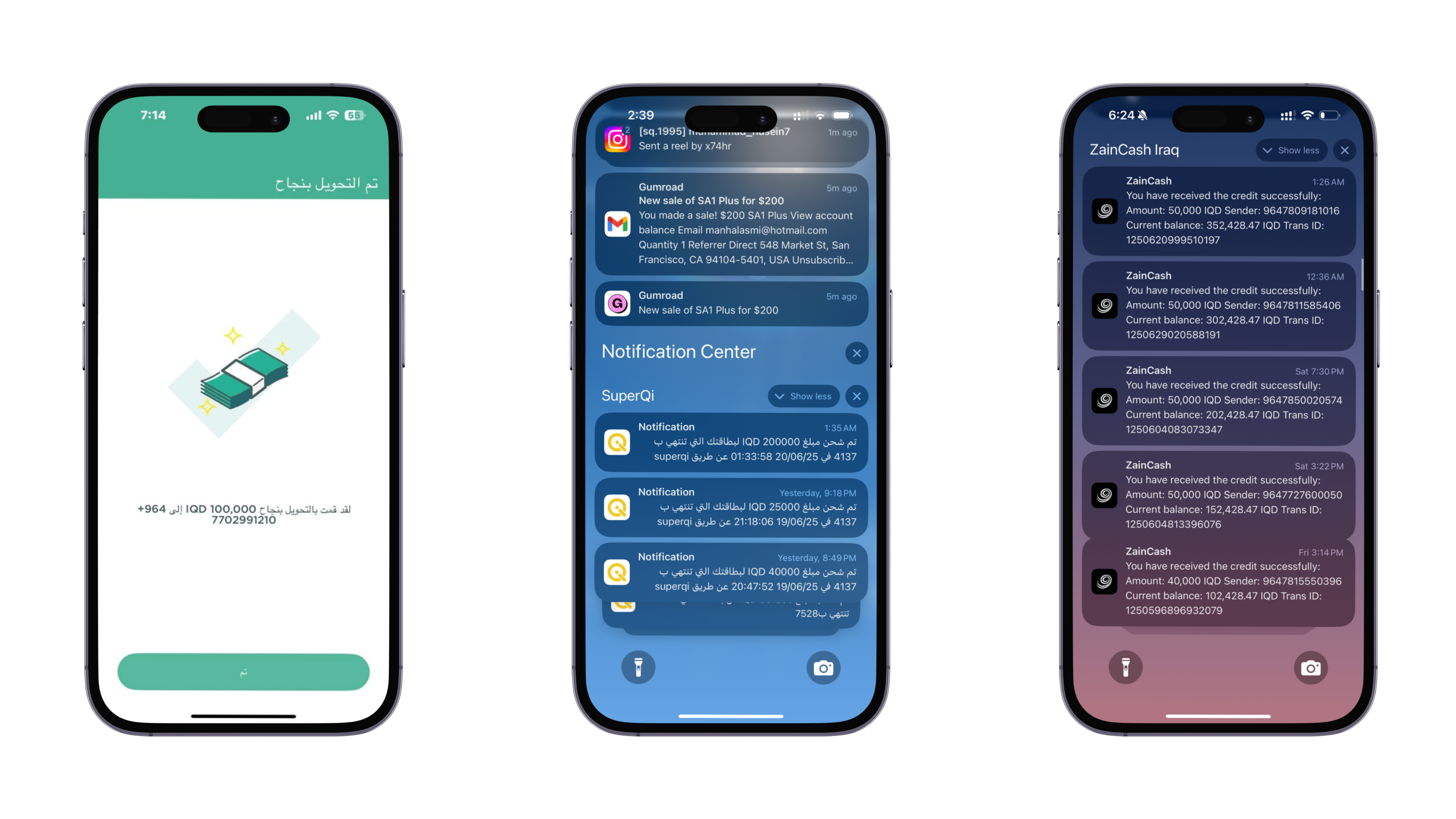 Multiple earnings notifications